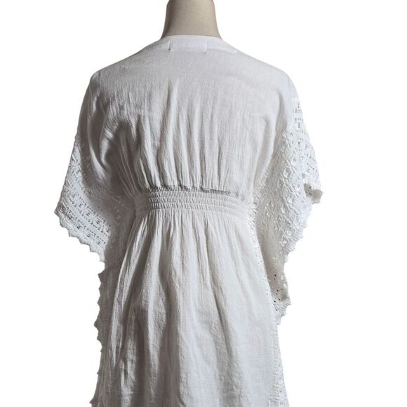 Sea Spice White And Crochet Cotton Beach Swim  Cover-Up - Picture 4 of 8